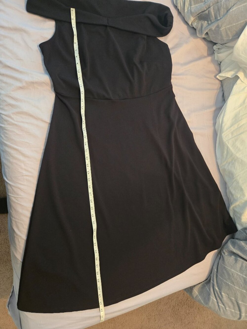 NWT H&M Black Off the Shoulder Sleeveless Cowl Neck Dress Women's Size XL - Picture 5 of 5